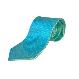 The Tie Bar Men's Tie // Aqua Pattern // 100% Silk